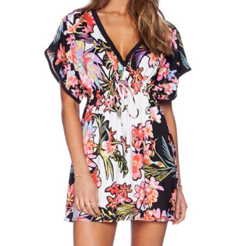 Nanette Lepore ‘Havana’ Tropical Swim Cover-Up Tunic Dress